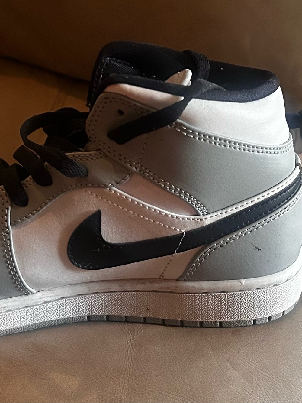 Jordan High-Top Sneakers in White and Black